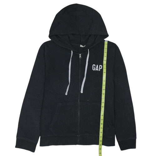 GAP Women Black Full Zip Hoodie XL Hooded Sweatshirt Classic Logo