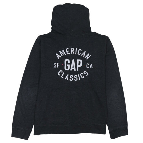 GAP Women Black Full Zip Hoodie XL Hooded Sweatshirt Classic Logo