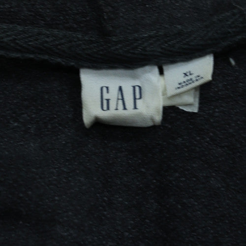 GAP Women Black Full Zip Hoodie XL Hooded Sweatshirt Classic Logo