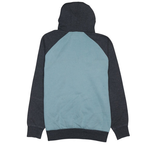 Billabong Men's Blue & Charcoal Pullover Hoodie Size L Cotton Blend
