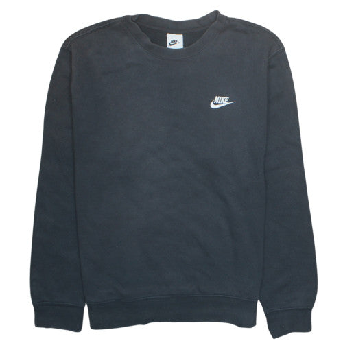 Nike Men's Black Crew Neck Sweatshirt M Classic Fleece