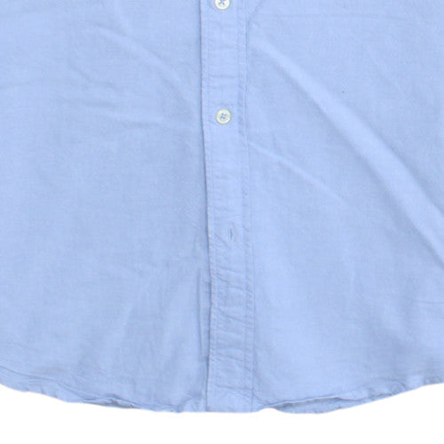 Ralph Lauren Men's Light Blue Cotton Button-Up Casual Shirt M