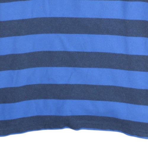 Nike Men's Blue Striped Polo Shirt XL Cotton Casual Classic Fit