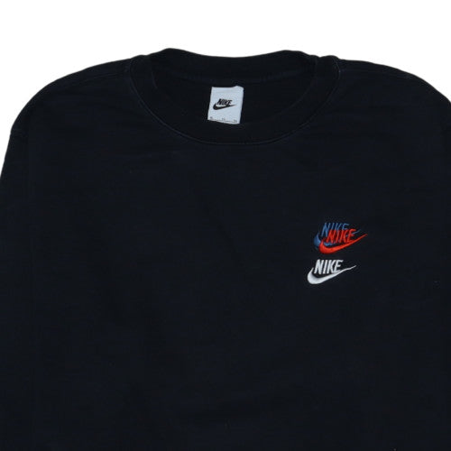 Nike Men's Black XL Crew Neck Embroidered Logo Sweatshirt