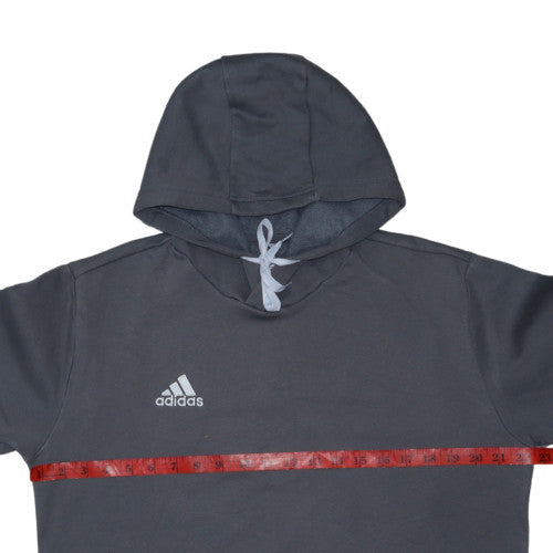 Adidas Men's Grey Pullover Hoodie Regular Fit Size M