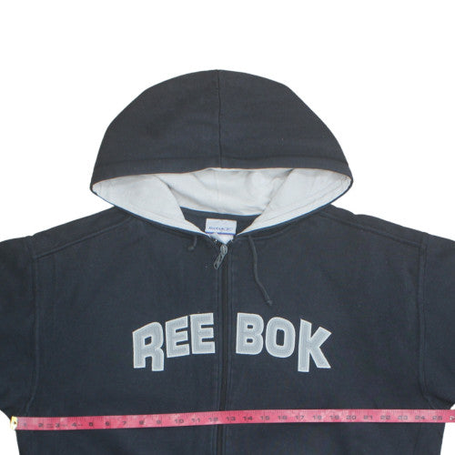 Reebok Men's Black Full Zip Hoodie L Sports Fleece Sweatshirt