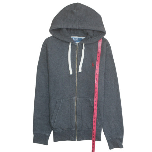 Polo Ralph Lauren Men's Grey Full Zip Hoodie Small Cotton Blend
