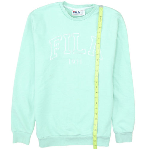 Fila Men's Green XS Pullover Sweatshirt Crew Neck Logo Sportswear