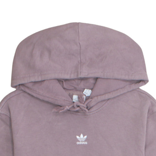 Adidas Women Mauve Hoodie Size 10 Pullover Cotton Logo Casual