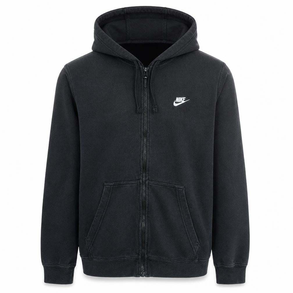 Nike Men's Black Full Zip Fleece Hoodie Size L