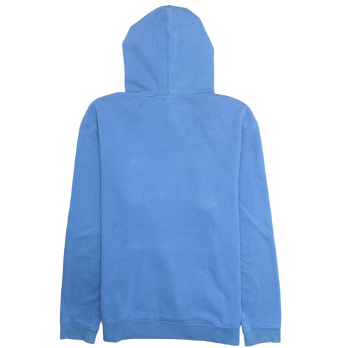 GAP Mens Blue Pullover Hoodie L Logo Graphic Fleece Sweatshirt