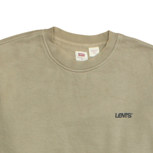 Levi's Men's Beige XL Relaxed Fit Crew Neck Cotton Blend Sweatshirt
