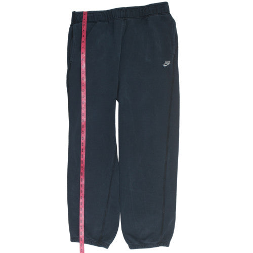 Nike Mens Black Fleece Sweatpants L Regular Fit Elastic Waist