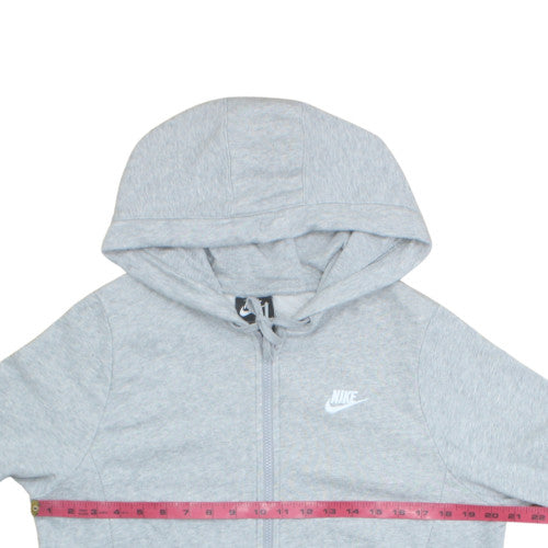 Nike Men's Grey Full Zip Hoodie Size L Fleece Sportswear