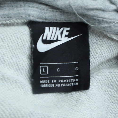 Nike Men's Grey Full Zip Hoodie Size L Fleece Sportswear