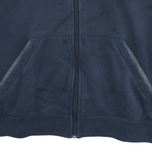Nike Men's Blue Full Zip Hoodie 2XL Fleece Lined Sportswear
