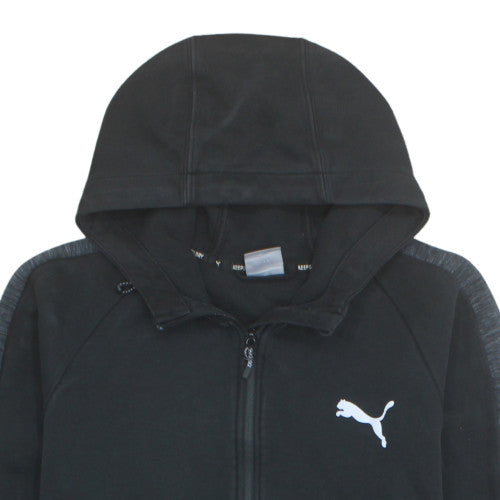 Puma Men's Black XL Full Zip Fleece Hoodie with Logo