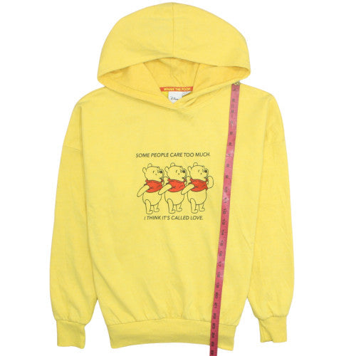 Primark Women Yellow Winnie the Pooh Pullover Hoodie Size 10-12