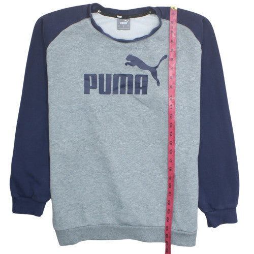 Puma Men's Grey XL Pullover Sweatshirt Crew Neck Fleece Jumper
