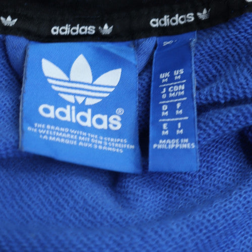 Adidas Mens Blue Full Zip Short Sleeve Hoodie Size M