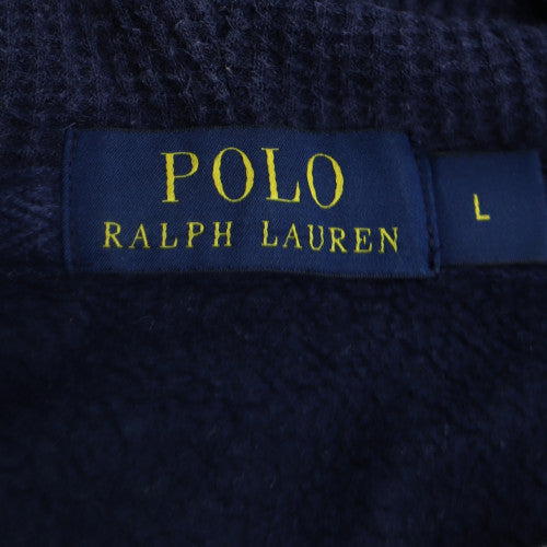 Ralph Lauren Men's Blue Full Zip Hoodie L Cotton Blend