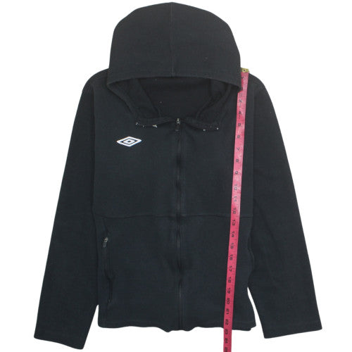 Umbro Men's Black Full Zip Fleece Hoodie Size M