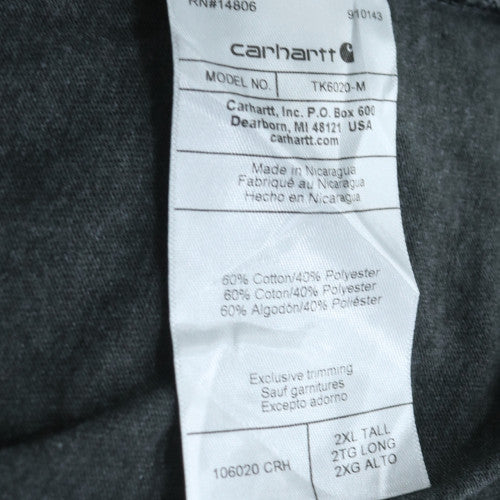 Carhartt Men's Grey 2XLT Relaxed Fit Short Sleeve Crew Neck T-Shirt
