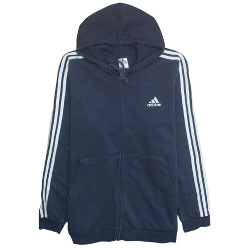 Adidas Men's Blue 2XL Full Zip Hoodie Fleece Sportswear