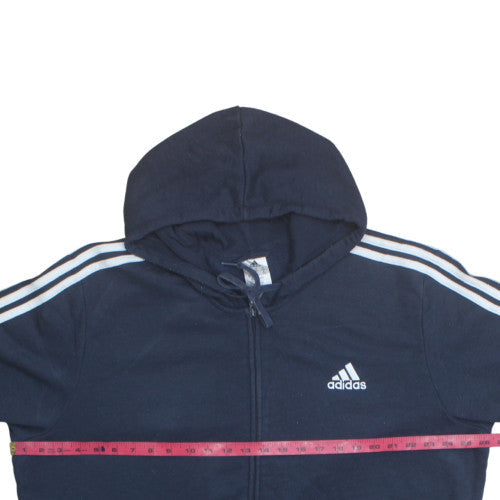 Adidas Men's Blue 2XL Full Zip Hoodie Fleece Sportswear