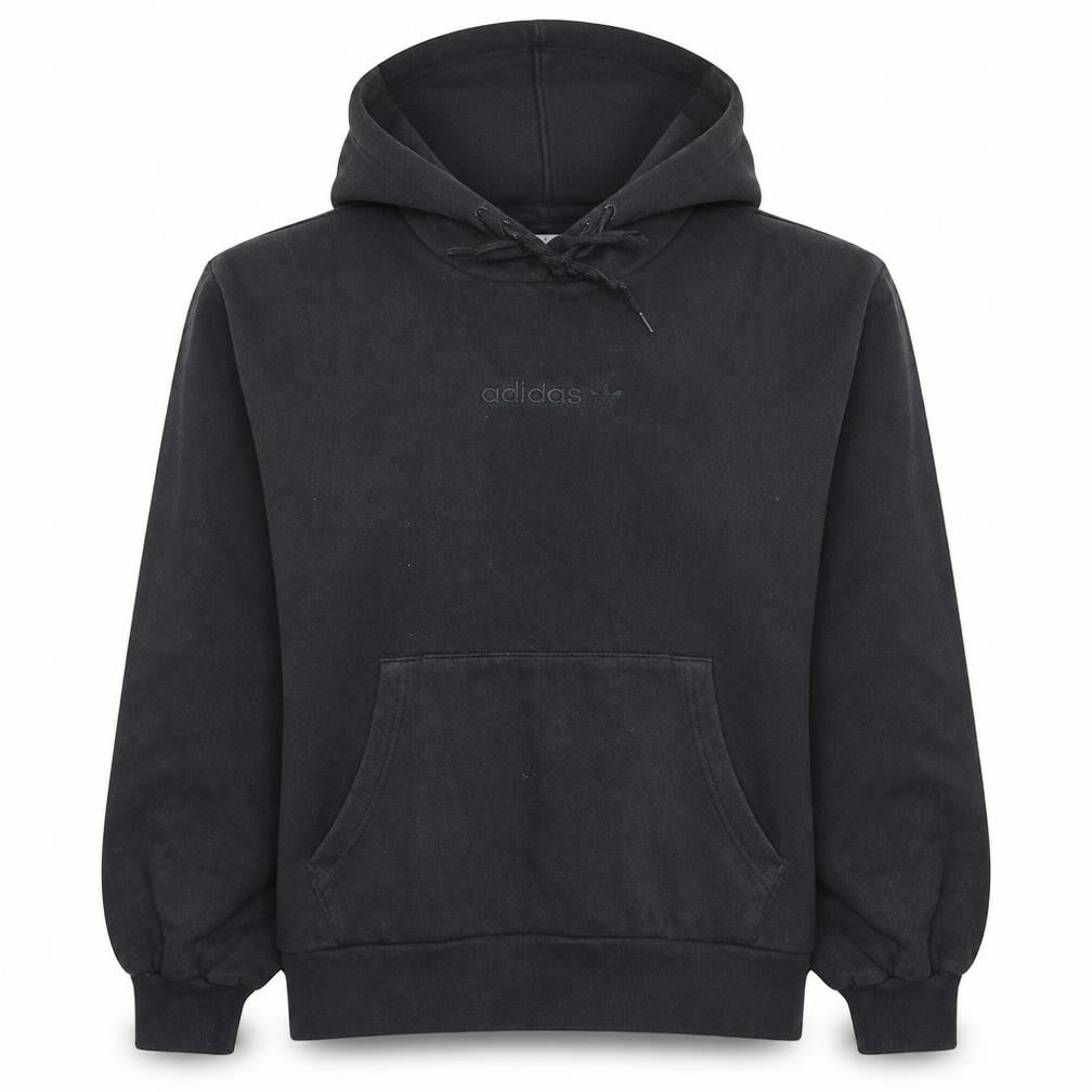Adidas Women Black Hooded Pullover Sweatshirt Size 10 Hooded Casual