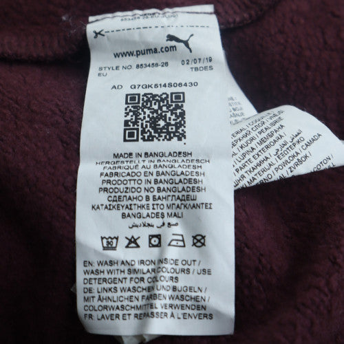 Puma Womens Burgundy Hooded Pullover Sweatshirt Size XL