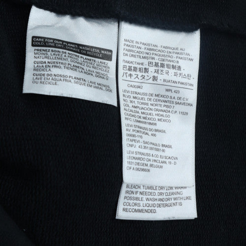 Levi's Men's Black Pullover Hoodie Size M Regular Fit Fleece