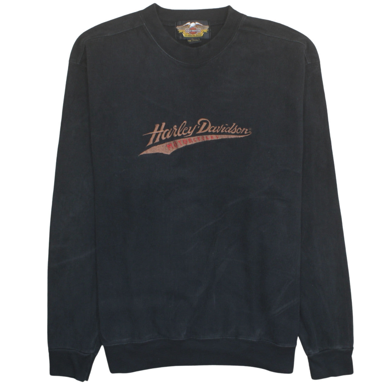 Harley-Davidson Men’s Black XL Pullover Sweatshirt Embroidered Logo