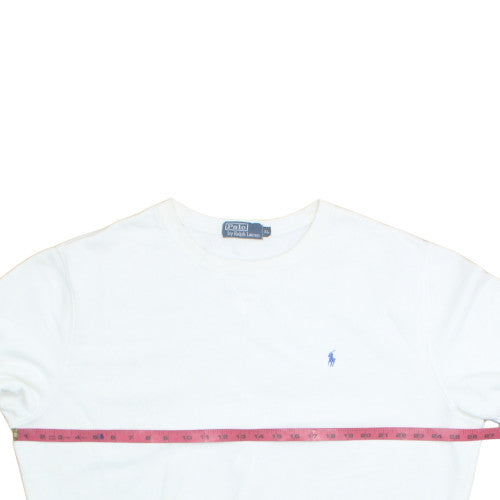 Ralph Lauren Men's White XL Crew Neck Pullover Sweatshirt