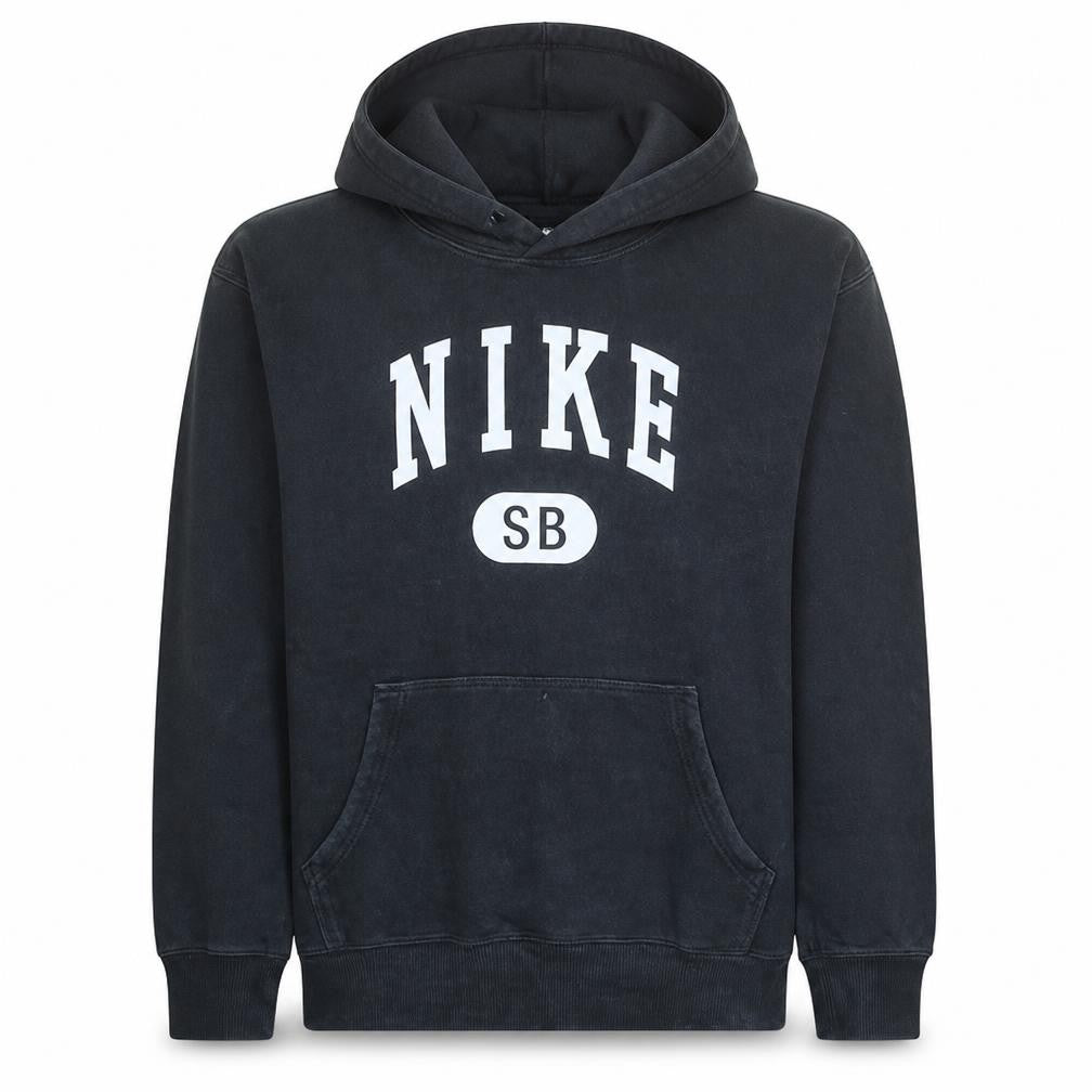 Nike SB Mens Black Pullover Hoodie L Fleece Logo Skateboarding Sweatshirt