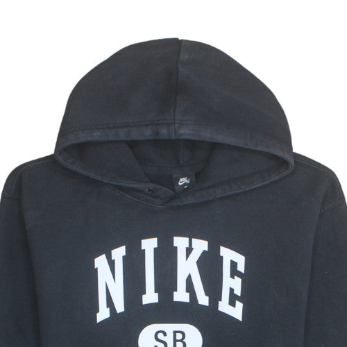 Nike SB Mens Black Pullover Hoodie L Fleece Logo Skateboarding Sweatshirt