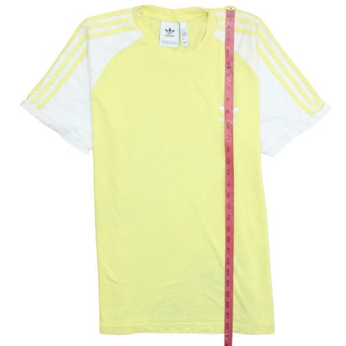 Adidas Men's Yellow & White Crew Neck Short Sleeve T-Shirt Size L