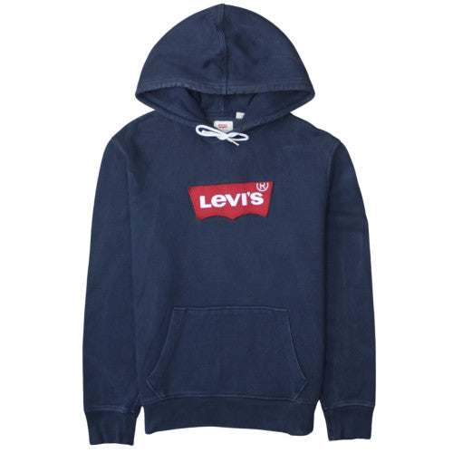 Levi's Men's Blue Pullover Hoodie M Regular Fit Logo Sweatshirt