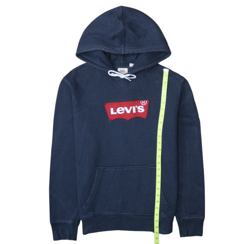 Levi's Men's Blue Pullover Hoodie M Regular Fit Logo Sweatshirt