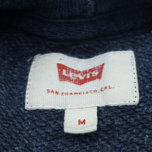 Levi's Men's Blue Pullover Hoodie M Regular Fit Logo Sweatshirt