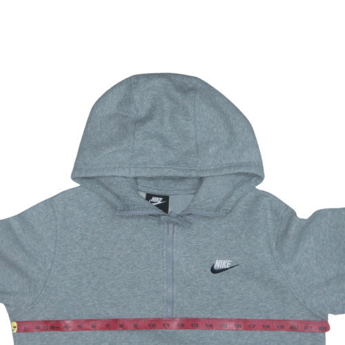 Nike Men's Grey Pullover 1/4 Zip Hoodie Sweatshirt M Regular Fit