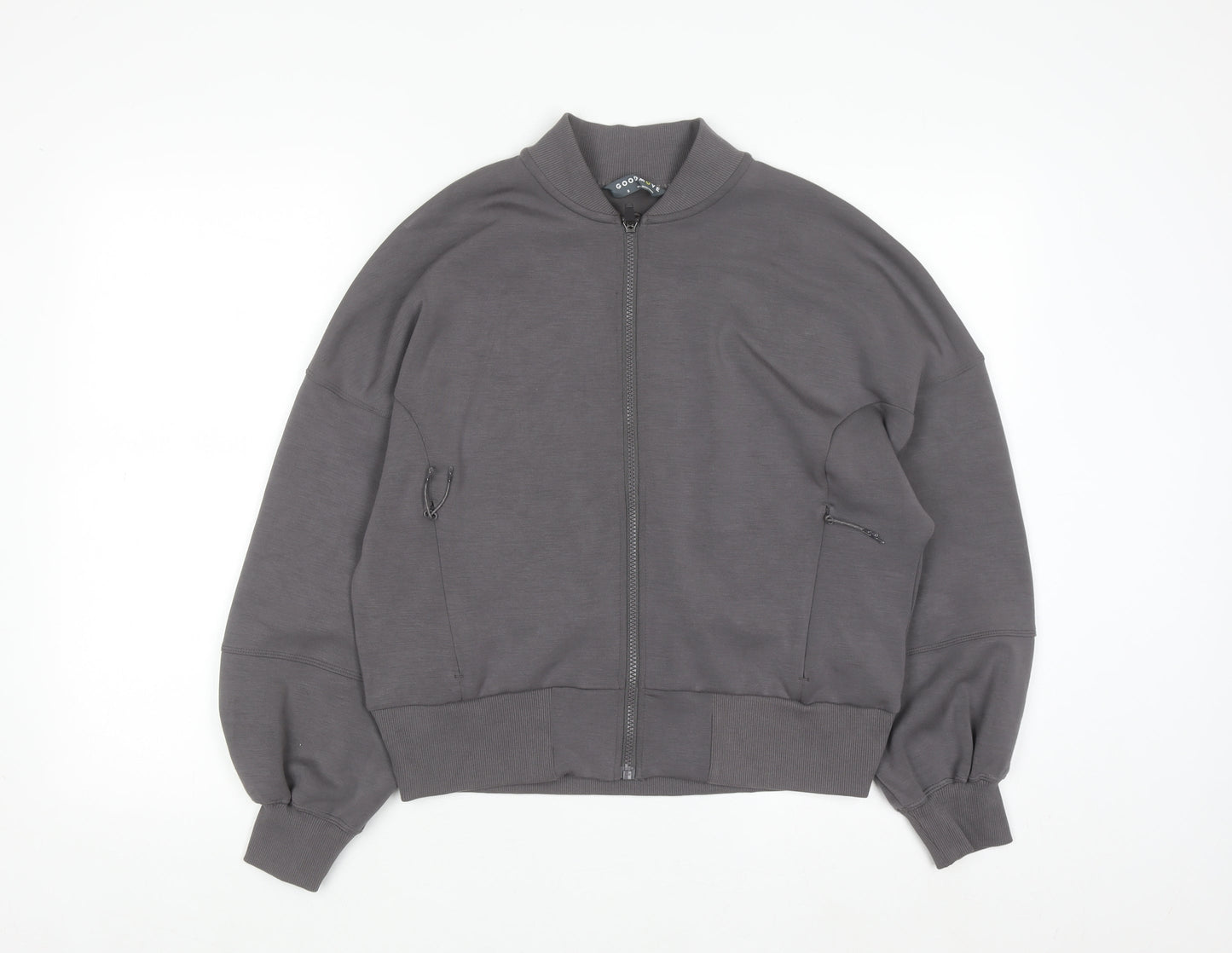 Marks and Spencer Goodmove Women Grey Size 8 Full Zip Sweatshirt