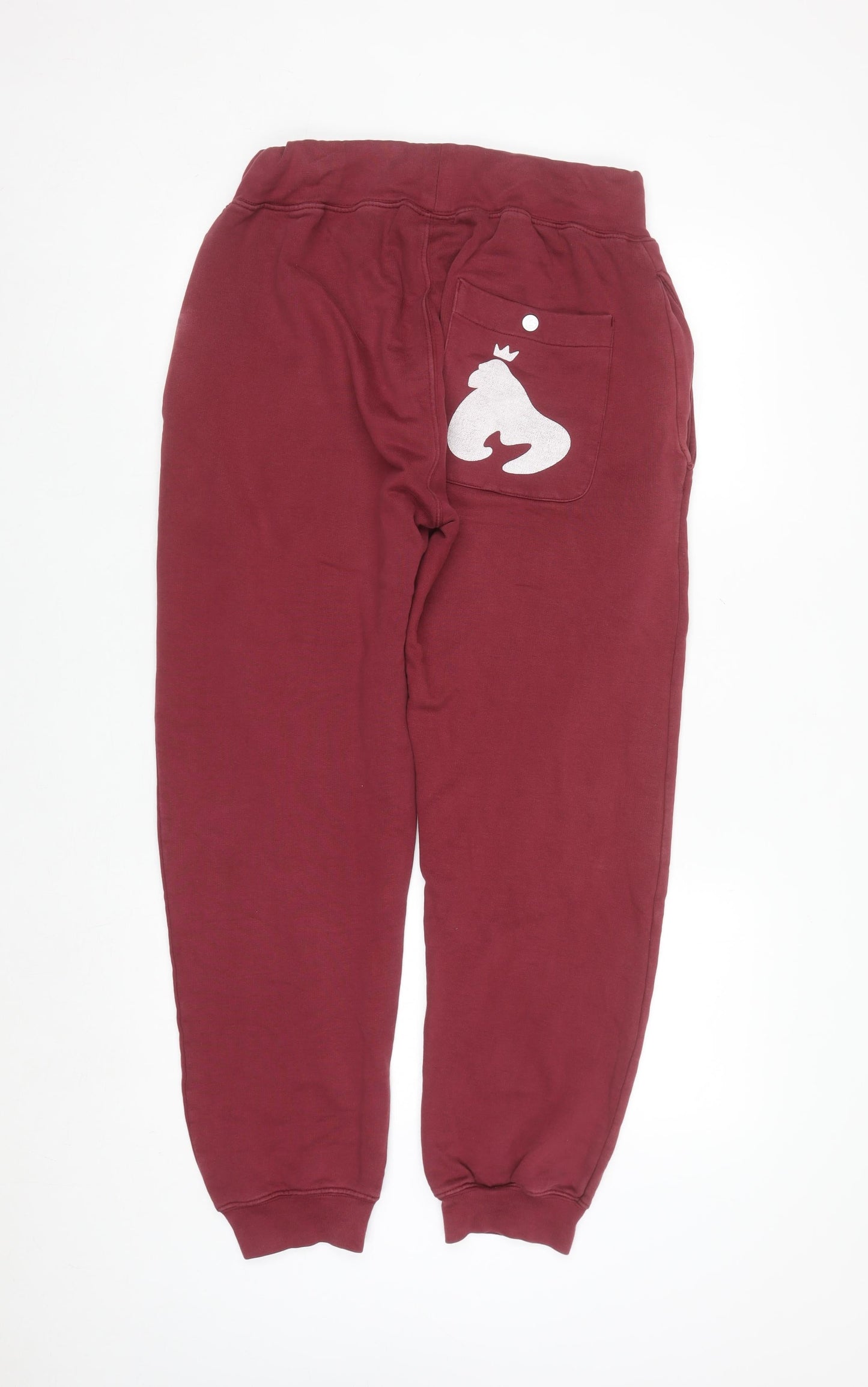 Money Men's Red Jogger Sweatpants Medium 100% Cotton Regular Fit