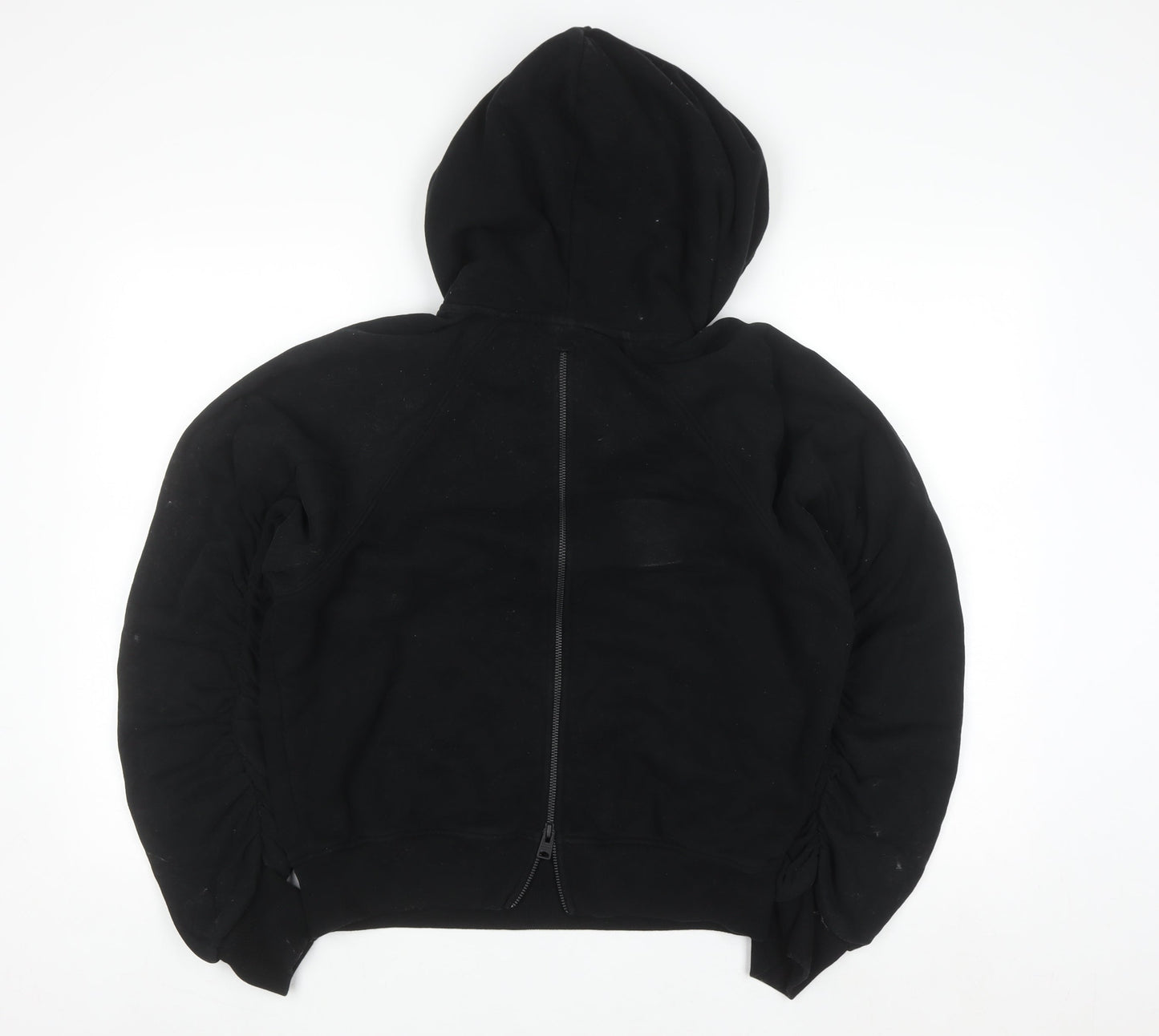 AllSaints Women's Black Small Organic Cotton Full Zip Hoodie