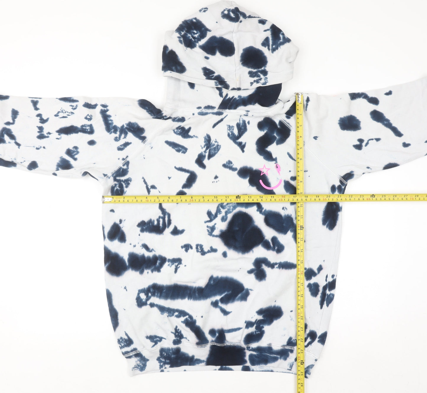 Scamp & Dude Women's Blue Tie-Dye Hoodie Medium Cotton Pullover