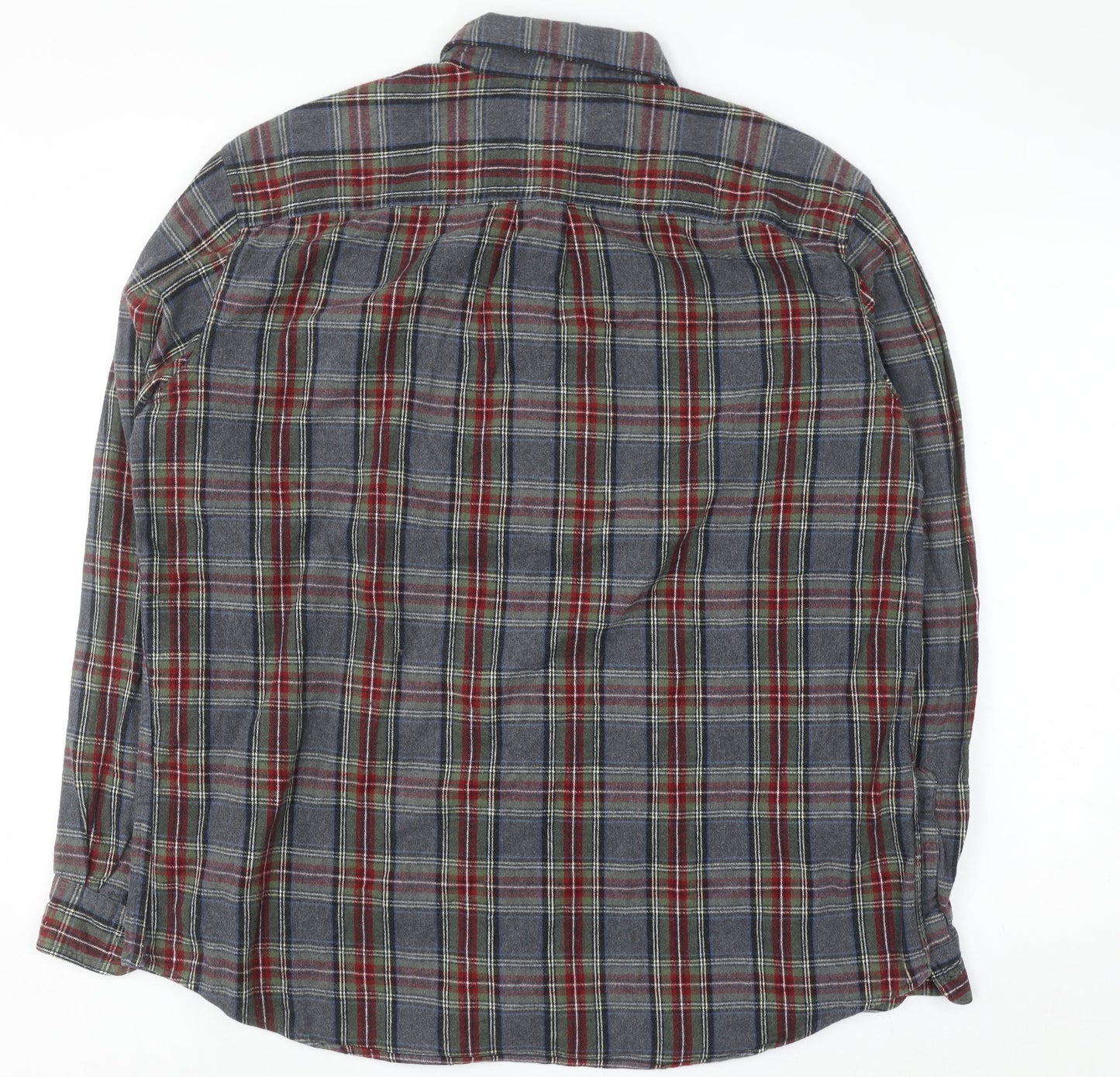 L.L.Bean Men's Multicoloured Plaid Flannel Shirt L Classic Fit