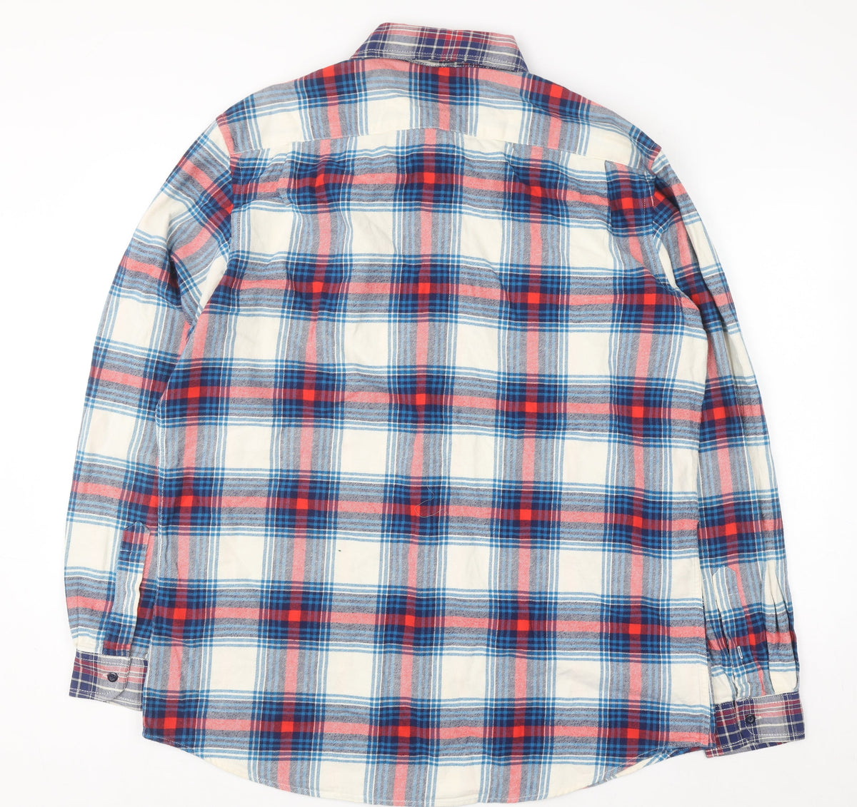 Old Navy Women Multicoloured Plaid Flannel Button-Up Shirt XL Tall