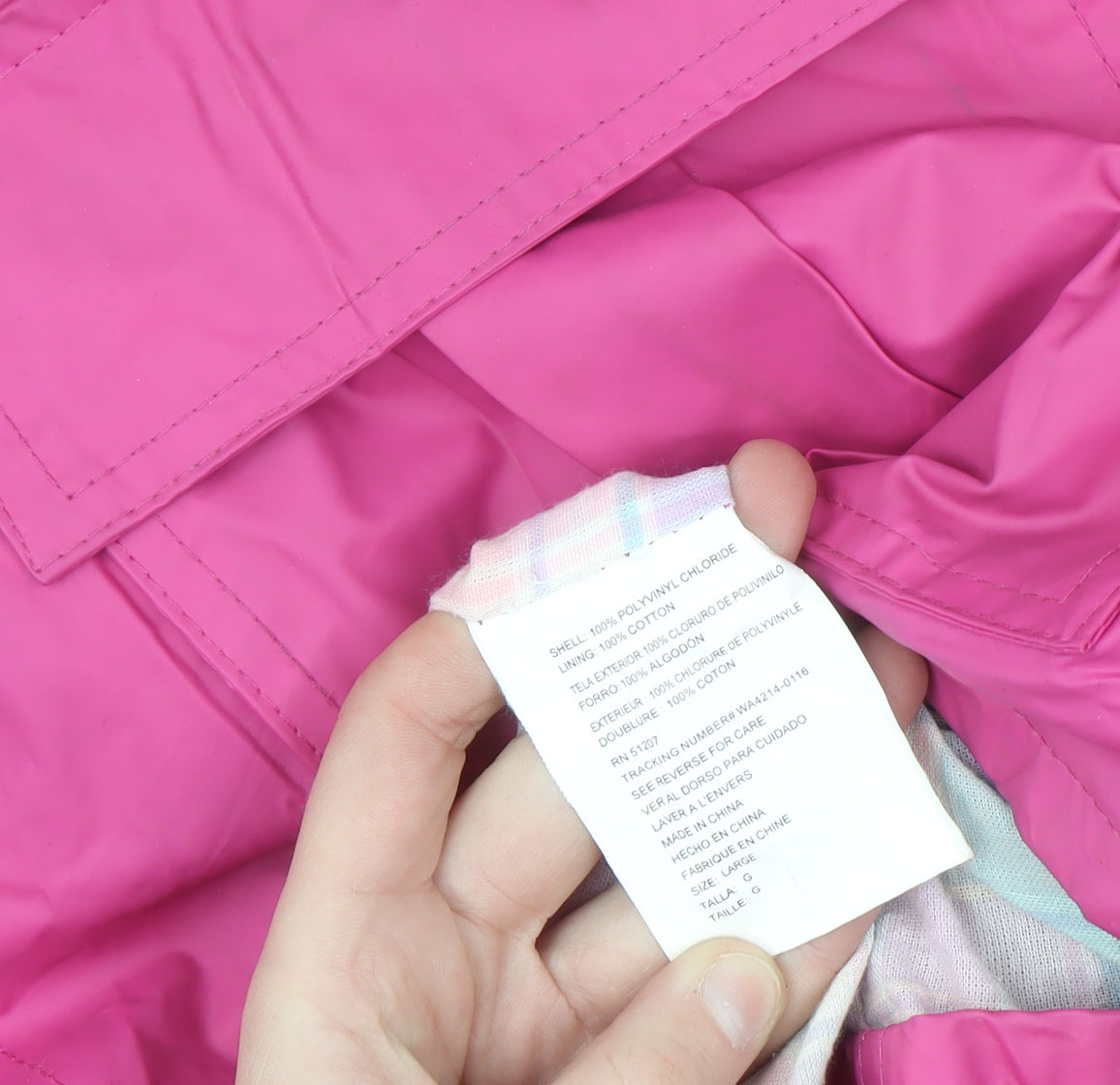 Misty Harbor Womens Pink L Rain Coat Waterproof Hooded Jacket