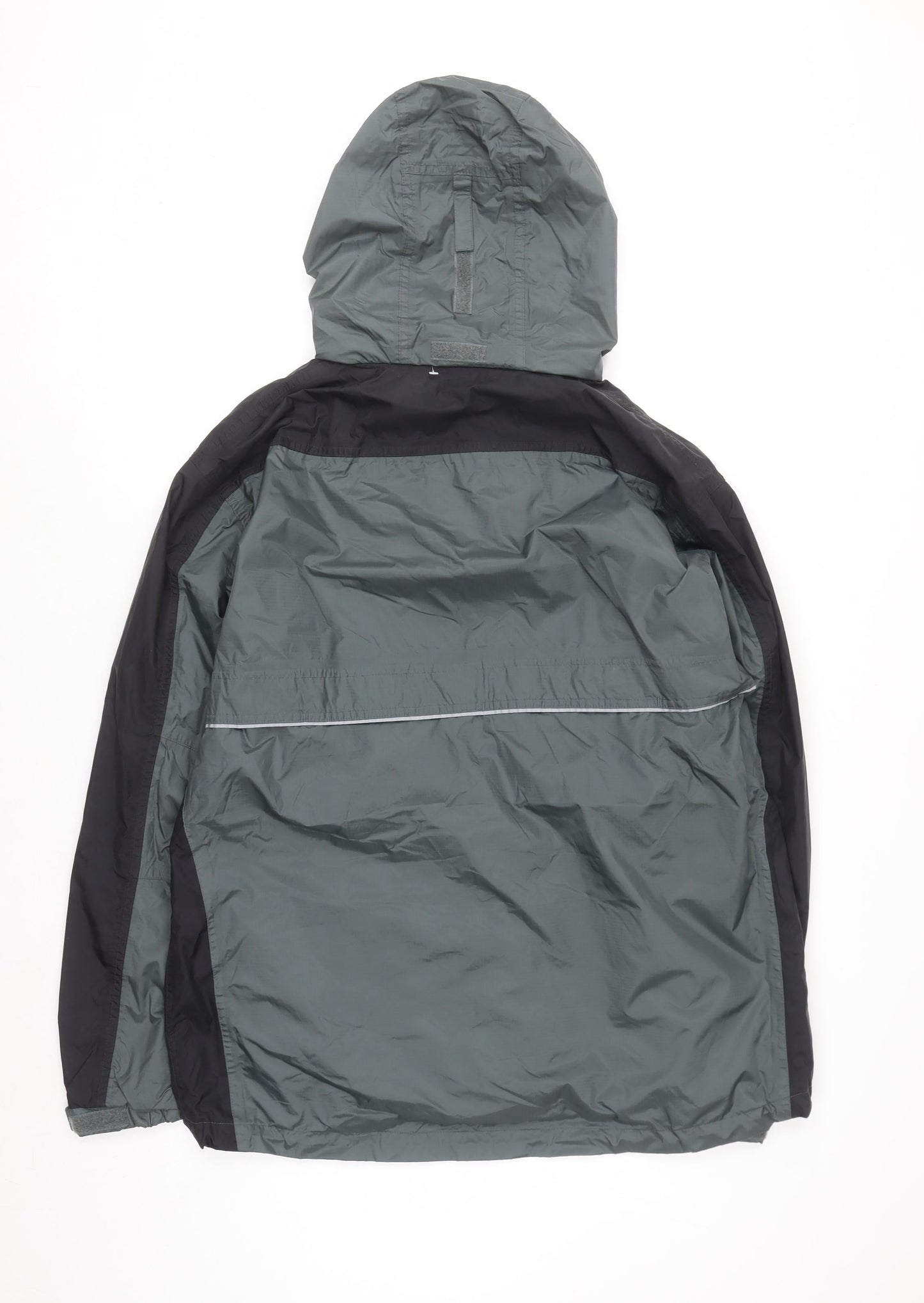 Kirkland Signature Men's Grey Hooded Waterproof Rain Jacket Size M
