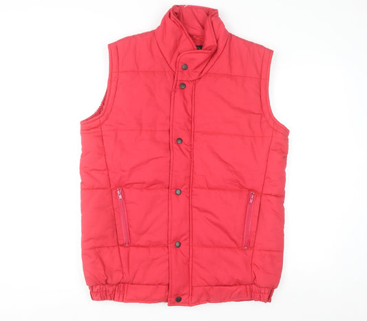 Champion Women's Red Puffer Waistcoat Size S Sleeveless Casual Warm